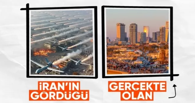 İran’dan İsrail görseli: Sürü İHA’yla saldırıyı çizdiler