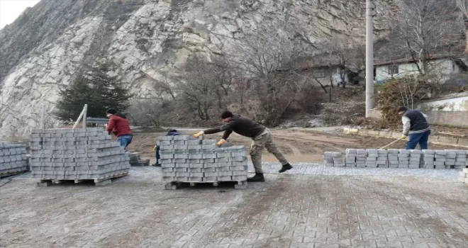 İskilip Belediyesinden kilit parke çalışması