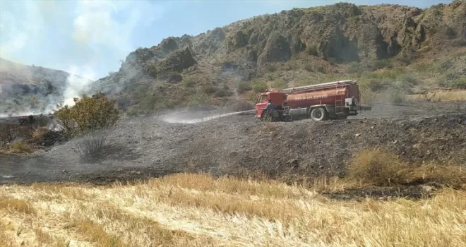İskilip’te ormana sıçrayan anız yangınını itfaiye ekipleri söndürdü