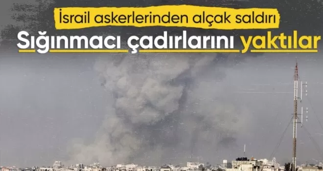 İsrail askerleri Gazze’de sığınmacı çadırlarını yaktı