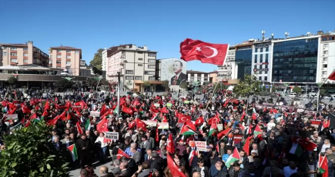 İsrail’in Filistin’e saldırıları Orta ve Doğu Karadeniz’de protesto edildi