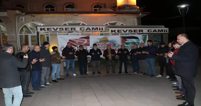 İsrail’in Gazze’deki hastaneye saldırısı Havza’da protesto edildi