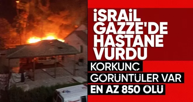 İsrail yine içinde hastalar olan hastaneyi bombaladı