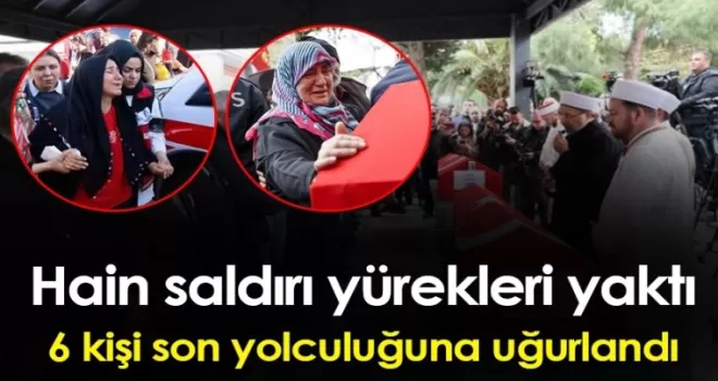 İstanbul'daki saldırıda şehit olan 6 kişi son yolculuğuna uğurlandı