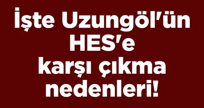 İşte Uzungöl’ün HES’e karşı çıkma nedenleri!