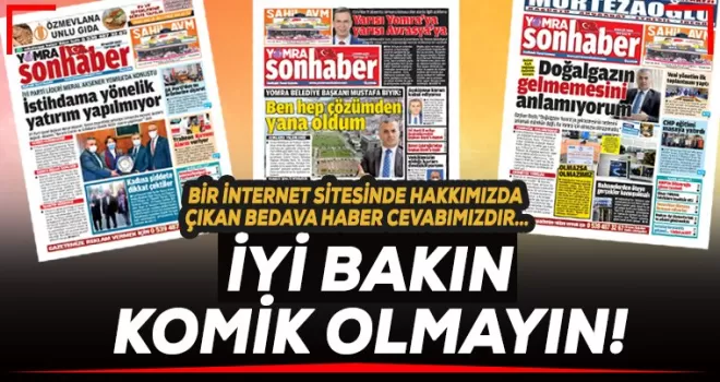 İYİ BAKIN KOMİK OLMAYIN