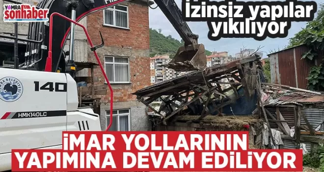 İzinsiz yapılara yıkım…