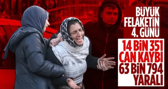  Kahramanmaraş merkezli depremin dördüncü gününde acı bilanço