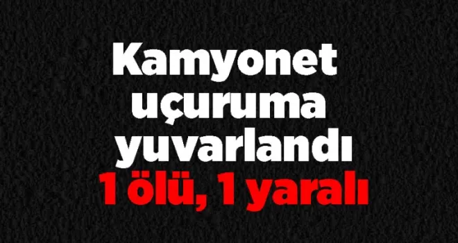 Kamyonet uçuruma yuvarlandı: 1 ölü, 1 yaralı