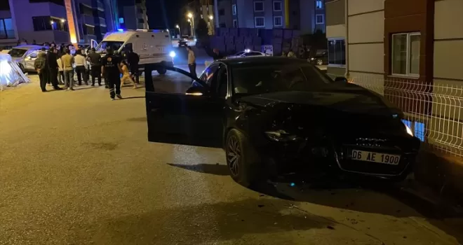 Karabük’te cip ile otomobilin çarpıştığı kaza güvenlik kamerasında