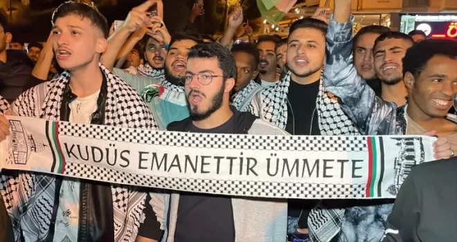 Karabük’te sivil toplum kuruluşlarından Filistinlilere destek gösterisi