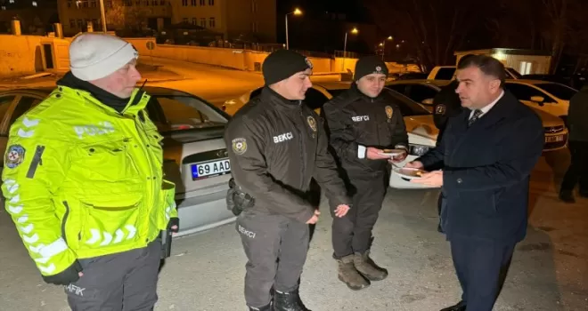 Karadeniz’de yeni yıla görev başında giren personel ziyaret edildi