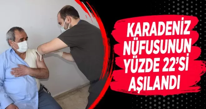 Karadeniz nüfusunun %22’si aşılandı