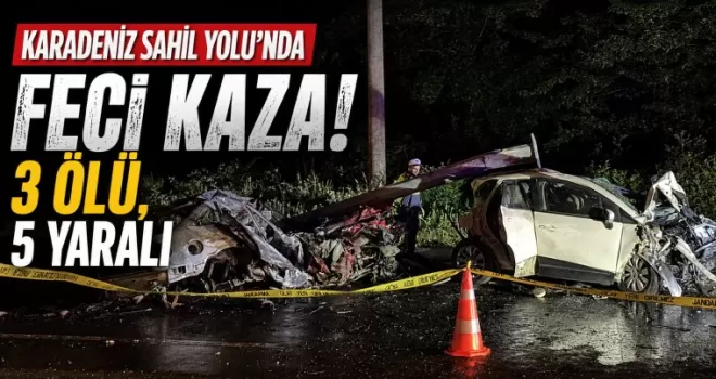 Karadeniz Sahil Yolu’nda feci kaza! 3 ölü, 5 yaralı
