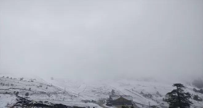 Kartalkaya'da kar yağışı etkili oluyor