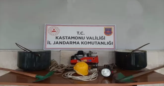 Kastamonu’da kaçak kazı yapan 7 kişi suçüstü yakalandı