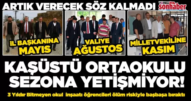 KAŞÜSTÜ ORTAOKULU YİNE YETİŞMİYOR!