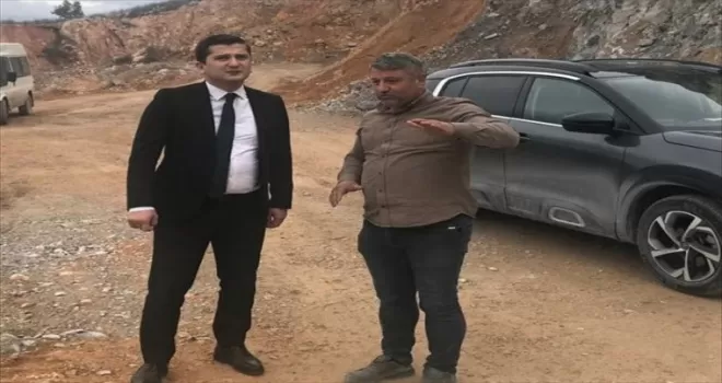 Kavak Kaymakamı Atar'dan taş ocağında inceleme