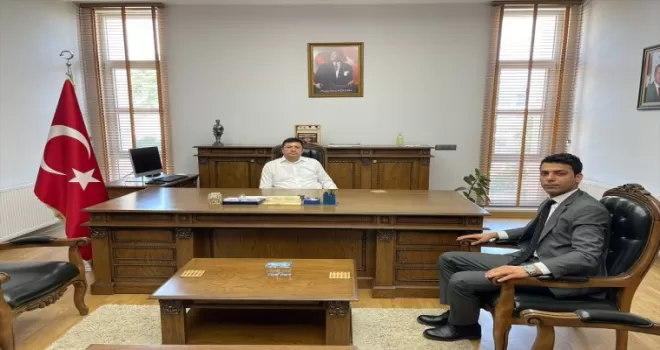 Kaymakam Zaman’a emniyet müdürlerinden veda ve göreve başlama ziyareti