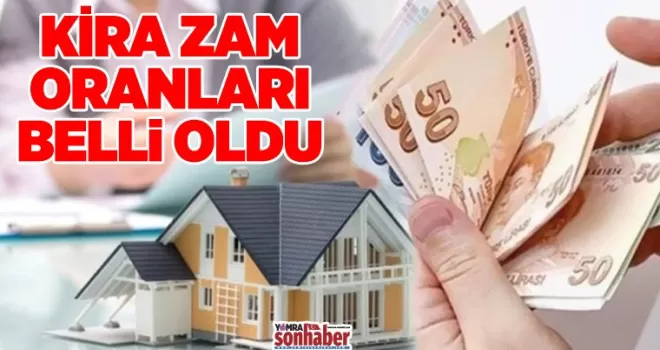 Kira zam oranları belli oldu