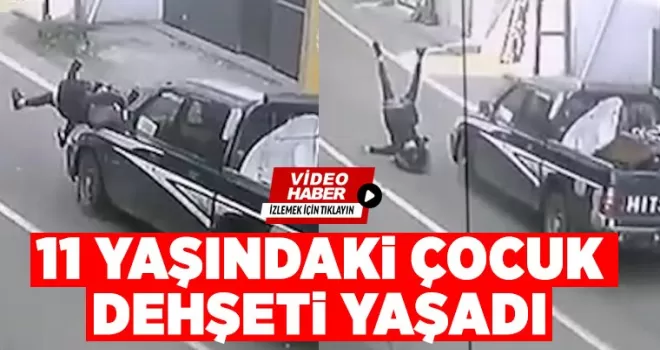 Kız çocuğuna araç çarpma anı güvenlik kamerasına yansıdı!