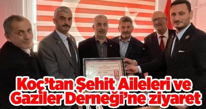 Koç’tan Şehit Aileleri ve  Gaziler Derneği’ne ziyaret