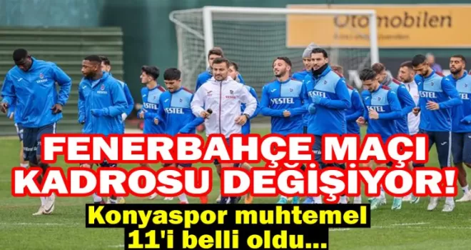 Konyaspor muhtemel 11’i belli oldu...