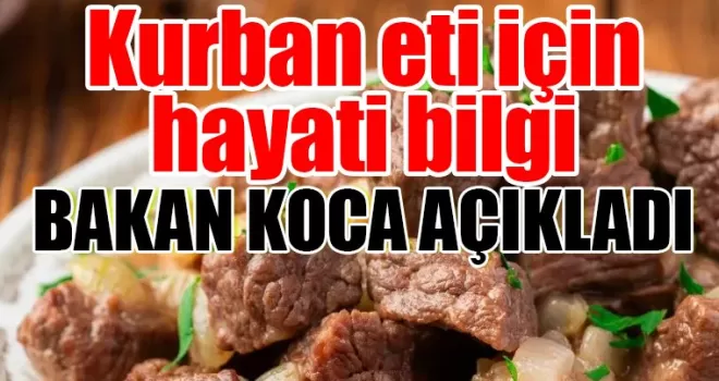 Kurban eti için hayati bilgi