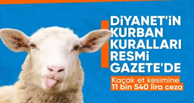 Kurban kesimini düzenleyen tebliğ Resmi Gazete’de