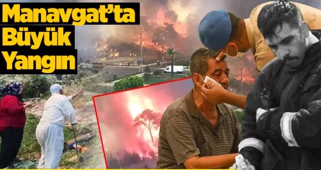 Manavgat'ta büyük yangın... Alevler yerleşim bölgesine ulaştı!