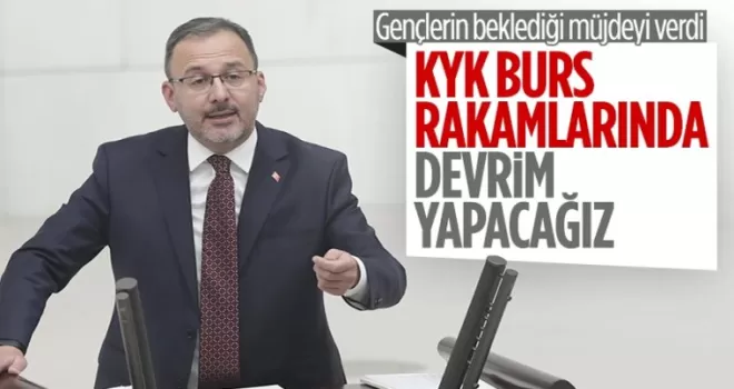 Mehmet Kasapoğlu'ndan öğrencilere KYK burs ve kredi müjdesi
