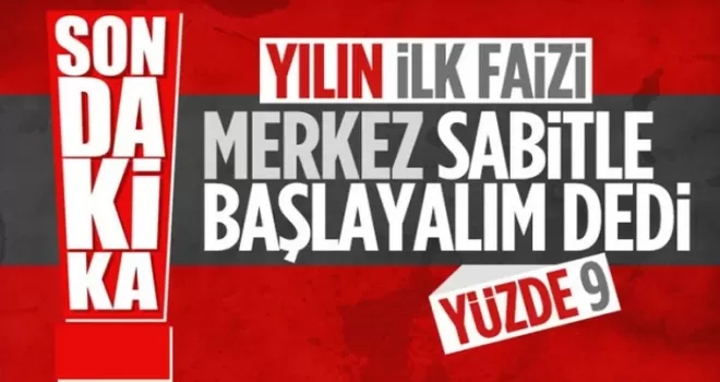 Merkez Bankası ocakta faizi yüzde 9'da sabit bıraktı