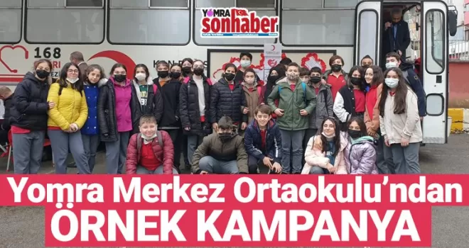 Merkez Ortaokulu’ndan Örnek kampanya