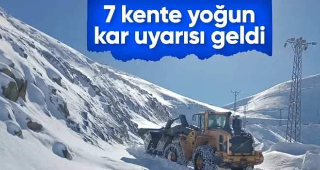 Meteoroloji’den 7 şehre yoğun kar uyarısı