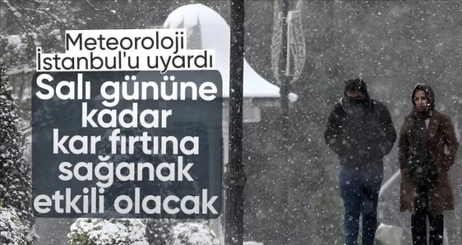 Meteoroloji İstanbul’u sarı kodla uyardı: Kar, fırtına, sağanak bekleniyor