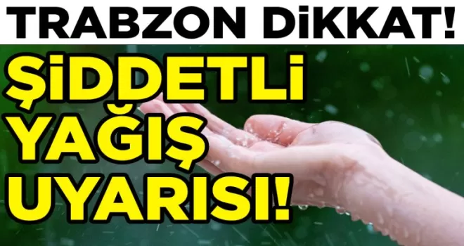 Meteorolojiden Doğu Karadeniz’e şiddetli yağış uyarısı!