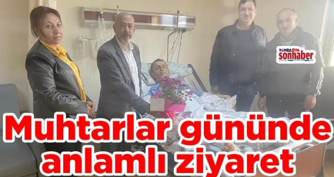 Muhtarlar gününde  anlamlı ziyaret