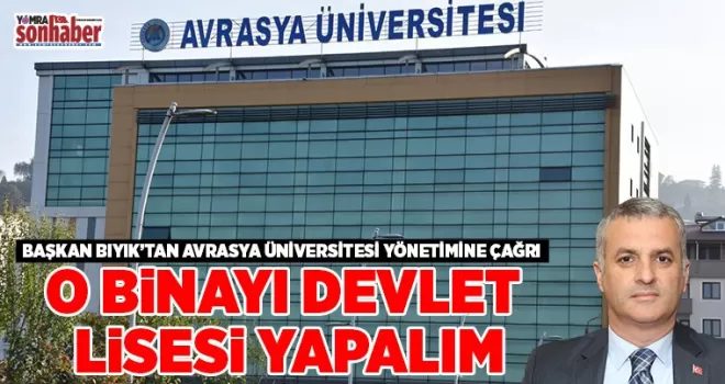 O BİNAYI DEVLET LİSESİ YAPALIM