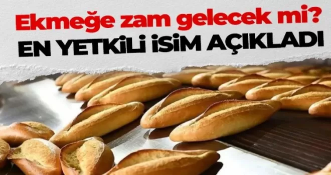 Ocak ve şubat ayında ekmeğe zam gelecek mi? En yetkili isim noktayı koydu