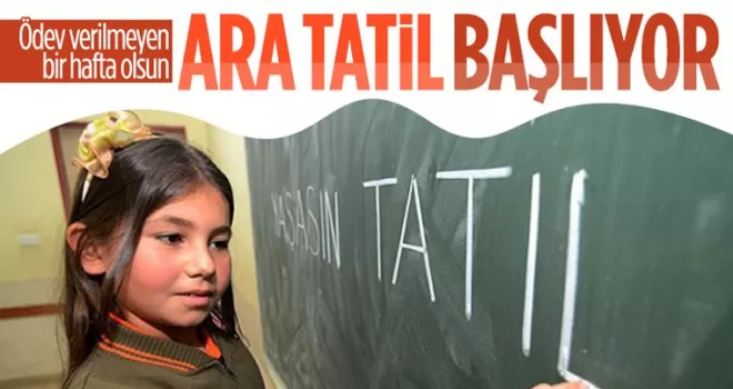 Okullarda ilk ara tatil başlıyor