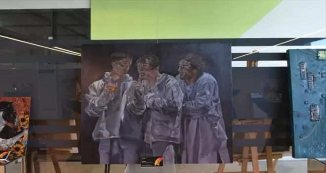 OMÜ’de sanat yarışması sergisi düzenlendi