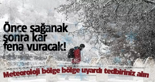Önce sağanak sonra kar fena vuracak!