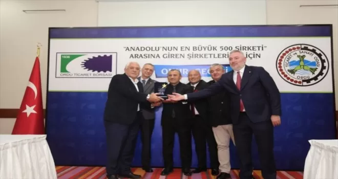 Ordu'da başarılı firmalar ödüllendirildi