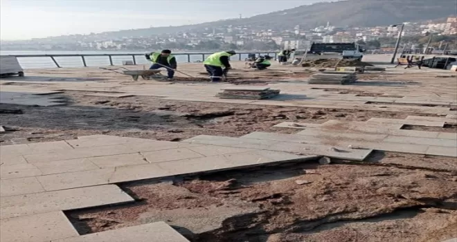 Ordu'da dev dalgaların verdiği hasarlar gideriliyor