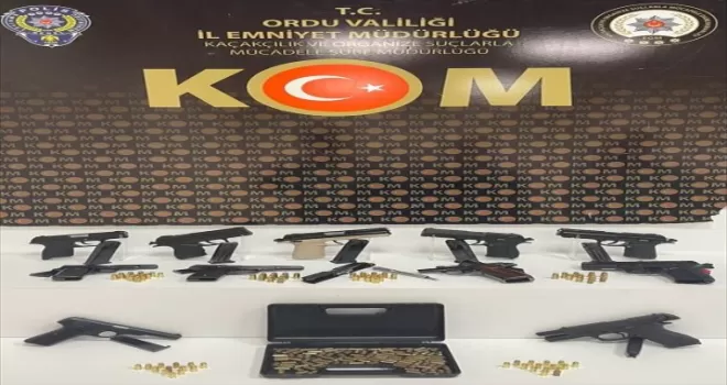 Ordu’da ev ve iş yerinde ruhsatsız tabanca ele geçirilen kişi tutuklandı