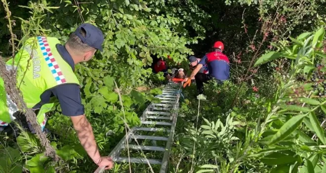 Ordu’da ormanlık alana devrilen motosikletin sürücüsü yaralandı