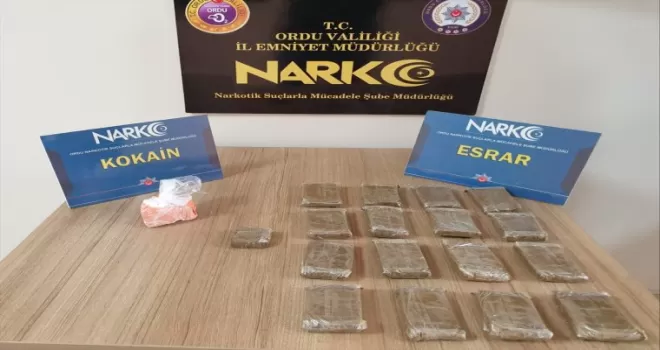 Ordu'da uyuşturucuyla yakalanan 2 kişiden biri tutuklandı