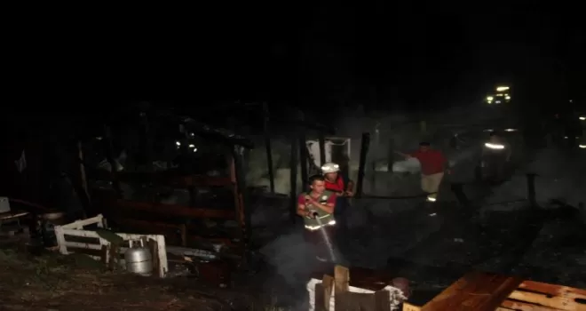 Ordu’daki yangında 7 bungalov kullanılamaz hale geldi