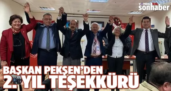 Pekşen’den teşekkür