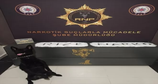 Rize'de 1,7 kilogram metamfetamin ile yakalanan zanlı tutuklandı